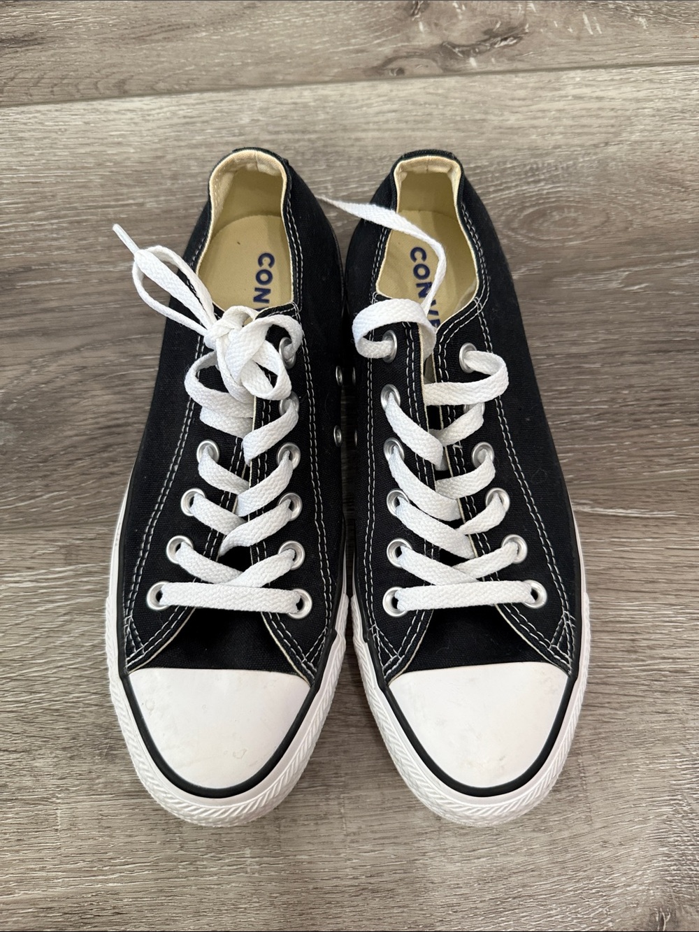 Converse Black and White Low-Top Canvas Sneakers